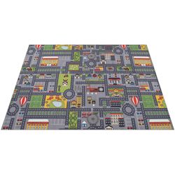 Paco Home Grau Teppich "Bino 577" Rechteckig 5 Mm Höhe Straßen-Spiel-Teppich Zimmer Kinder von Baur - Image 3