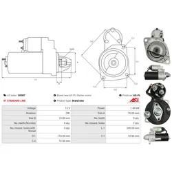 As-Pl Starter S0387 Für Opel Saab