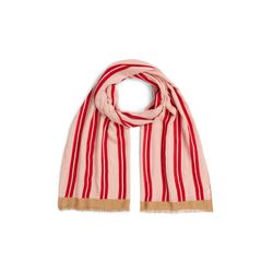 Tommy Hilfiger Damen Rosa/Rosa Modeschal "Th Elevated Chic Scarf", Foggy Pink Stripe, Web, Baumwollmischung, Modetücher