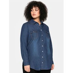 Sheego Damen Blue Denim Jeansbluse - Bild 4