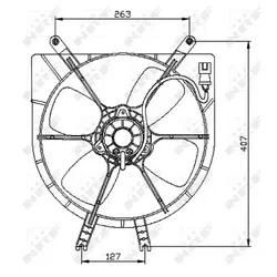 Nrf Lüfter, Motorkühlung 47042 Für Honda
