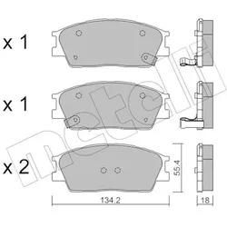 Metelli Bremsbelagsatz, Scheibenbremse 2213740 Für Hyundai Kia
