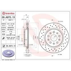 Brembo Bremsscheibe 09A9721x 315Mm 23Mm Für Opel Cadillac (Sgm) Buick Chevrolet Vaughall
