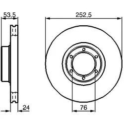 Bosch Bremsscheibe 0986478113 Belüftet 252Mm 24Mm Für Vaughall Renault