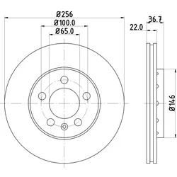 Hella Bremsscheibe 8Dd355105361 256Mm 22Mm Für Zhonghua (Brilliance) Vw (Svw) Seat Skoda (Faw)