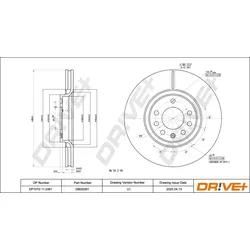 DRIVE+ Bremsscheibe dp1010110361 Vorderachse belüftet 308mm 25mm für CHEVROLET SAAB Opel