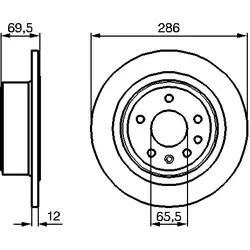 Bosch Bremsscheibe 0986478609 Voll 286Mm 12Mm Für Opel Vaughall