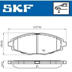 Skf Bremsbelagsatz, Scheibenbremse Vkbp80532 Für Daewoo Chevrolet Chery