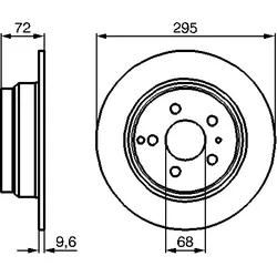 Bosch Bremsscheibe 0986478628 Voll 295Mm 10Mm Für Volvo