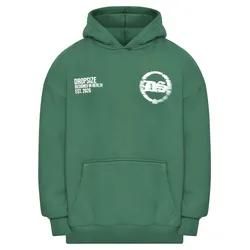 Green Kapuzensweatshirt Dropsize "Dropsize Herren", Herren, Gr. Xs, Washed Grün, 100% Baumwolle, Bedruckt, Sweatshirts