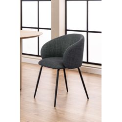 Actona Braun Armlehnstuhl, Eleanor – Dunkelgrau – Ca. 55,5X79x55cm - Image 4