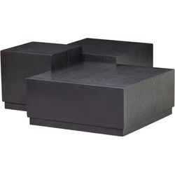 Woood  Schwarz Beistelltisch "Pim 3-Tlg. Aus Mdf Stapelbar 40X40 / 55X55 / 70X70 Cm" Drei Einheiten Ineinander Stapelbar Hohlkonstruktion Schutzlackiert von Baur - Image 5
