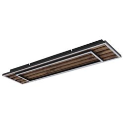 Schwarz Globo Lighting - Deckenlampe Deckenleuchte Panel Holzlampe Wohnzimmerlampe 2 Stufen Led L 80 Cm - Bild 3