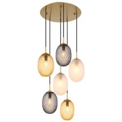 Globo Lighting Hängeleuchte ¦ gold ¦ Maße (cm): H: 120 Ø: 47.0 Lampen & Leuchten > Hängeleuchten - Sconto - Bild 3