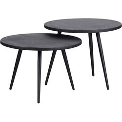 Woood Schwarz Couchtisch + Beistelltisch, Cassian (42 X 42 Cm) - Image 5