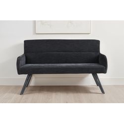 Byliving  Schwarz Schwarz Sitzbank "Tino" 1 Stk. Tlg. Mit Federkernpolsterung In 140 Oder 160Cm Hochwertige Polsterbezüge von Baur - Image 3