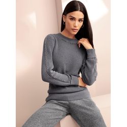 Heine Damen Anthrazit Meliert Strickpullover "Pullover" von Baur - Bild 4