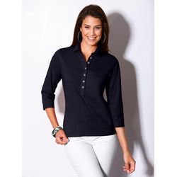 Sheego Damen Schwarz Poloshirt - Bild 3