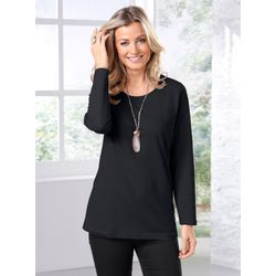 Damen Langarmshirt in weiter Form schwarz, Größe 56 - Bild 4