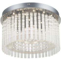 Globo Transparent - Led Deckenlampe Deckenleuchte Verchromt Kristalllampe Wohnzimmerleuchte, 18W, 1600Lm Neutralweiß, Dxh 37 X 21,5 Cm - Bild 4