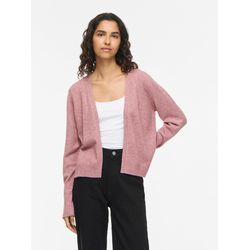 Vila Damen Rosa Cardigan "Viril Short L/S Knit Cardigan-Noos", Gr. Xs, Nostalgia Rose Detail:light Melange, Feinstrick, Obermaterial: 50% Viskose, 28% - Bild 3