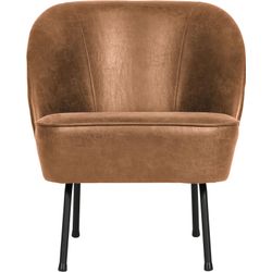 Woood Cognac Sessel "Vogue Mit Recyceltem Leder Und Metallgestell B 57 X T 70 X H 69 Cm" Tragkraft 90 Kg Gute Verschleißfestigkeit Pulverbeschichtetem von Baur - Bild 3