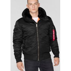 Alpha Industries Herren Schwarz Bomber Mit Kapuze Ma-1 - Bild 3