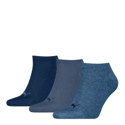 Puma Unisex Blau Sneakersocken "Puma Sneaker Plain 3P", Herren, Gr. 43-46, (Denim ), Baumwollmischung, Socken Sneakersocken, Mit Kleinem Logo - Bild 7