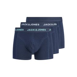 Jack & Jones, Herren, Unterhosen, Jacconor Solid Trunks 3 Pack Noos, Blau, (3er Pack, S) - Bild 4