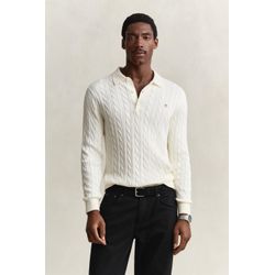 Gant Herren Creme Pullover Mit Zopfmuster, Gr. L - Bild 10