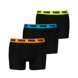 Puma Herren Schwarz/Orange 3P Men Everyday Boxer Baumwolle Small - Bild 5