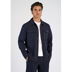 Hemden Lindbergh Herren Dunkelblau Relaxed Fit Hemdjacke Einfarbig - Bild 4