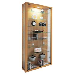 Vcm Braun Vitrine + Buffetschrank, Sammel Stand Vitrine Holz Glas Lumo Maxi (59 X 18 X 113 Cm) - Image 7