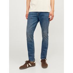 Jack & Jones Herren Blau – Glenn – Schmal Geschnittene Jeans In Verwaschenem Mittel - Bild 4