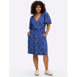 Royalblau-Hellblau-Bedruckt Jerseykleid - Bild 4