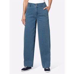 Damen Jeans mit weitem Bein blue-bleached, Größe 21 - Bild 4