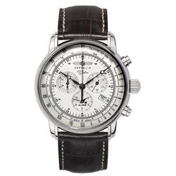 Zeppelin Herrenuhr 7680-1 Chrono Uhr 100 Jahre Zeppelin Lederband Chronograph - Bild 9