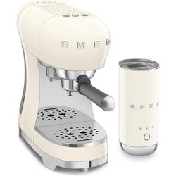 Smeg Kompakt-Bundle Siebträgermaschine 50S Style Ecf00 + Milchaufschäumer Mff02 Creme Ecf12creu - Bild 5