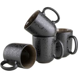 Maeser Unisex Kaffeebecher-Set, Steinzeug Niara Schwarz - Image 3