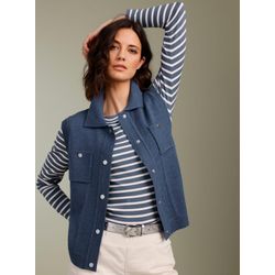 Creation L Premium Damen Rauchblau Meliert Strickweste erhältlich in Größe 36/38/42 von Baur - Bild 4