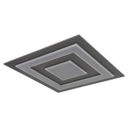 Grau Globo Lighting - Led Deckenlampe Wohnzimmerlampe Deckenleuchte Panel Aufbau, Mdf Kunststoff Metall, 50W 1900Lm Warmweiß, Lxbxh 60X60x4,6 Cm - Bild 4