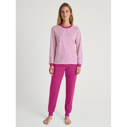 Calida Damen Rosa Cotton Special Bündchen-Pyjamafür M, Zeitlose Silhouette Mit Präziser Passform Und Klarer Struktur - Bild 4