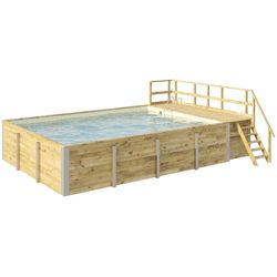 Weka Braun Gartenpool Inkl. Sonnendeck - Image 6
