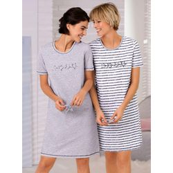 Grau + Grau-Gestreift Sleepshirts - Bild 4
