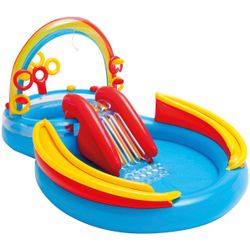 Intex Aufblasbares Spielhaus "Rainbow Ring Play Center", Bunt, B:297cm H:135cm T:193cm, Pvc, Aufblasartikel - Image 4