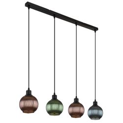 Schwarz Pendelleuchte Hängelampe Deckenleuchte Esszimmerlampe Glaskugeln -Matt - Bild 5