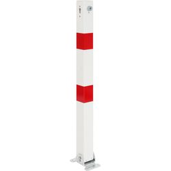 Alberts Weiß - Absperrpfosten Klappy Sperrpfosten Klappbar Mit 2 Roten Reflexstreifen Verzinkt - Image 3