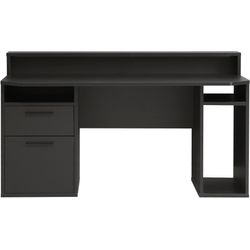 Forte Schwarz Schreibtisch Tezaur In Matt - Bild 5