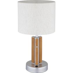 Braun Led Tischlampe Schlafzimmerlampe Touchdimmer Metall H 45 Cm - Bild 4