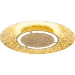 Globo Led Design Decken Leuchte Gold Wohn Schlaf Zimmer Beleuchtung Lampe Weiß Patiniert 41900-24 - Bild 5